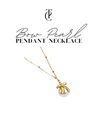 Bow Pearl Pendant Necklace l trophies.co