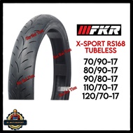 [FKR] X-SPORT RS168 Tubeless Tayar Tyre 70/90-17 80/90-17 90/80-17 110/70-17 120/70-17 BUNGA VICTRA