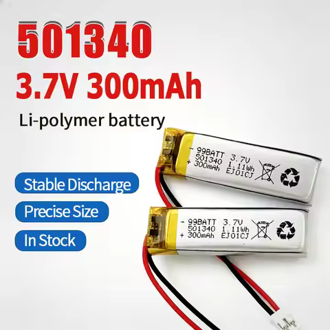 501340 Lipo Battery 3.7V 300mAh 501440 Lithium Ion Polymer Batteries with PCM for Bluetooth Headset 