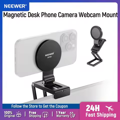 NEEWER Continuity Camera Mount for Desktop Monitor Magnetic Tri Fold Desk Phone Webcam Holder for Ma