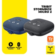 Tribit Stormbox Micro 2 Portable Speaker : Bluetooth 5.3 Deep Bass 90dB Loud Sound IP67 Waterproof Small Speaker Built-in Strap 12H Playtime Long Battery Powerbank for Outdoor Camping Biking 120ft Bluetooth Range TWS Pairing