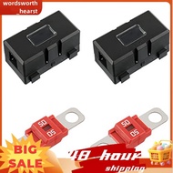 2 X ANS-H Car Fuse Holder and 2 X High Current Bolt on Midi Fuses 40A Amp Plastic Midi Fuse Holder f