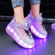 《1202》[Roller Skates]Rampage Light Shoes Fashion Kids Wheel Shoes Night Walking Sports Shoes Boys An