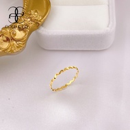 [Gold & Co]New Budget Ring Emas 916 Cincin Ombak Rindu 1 Layer 2021 Ring (1C) Gold 916 Emas Tulen
