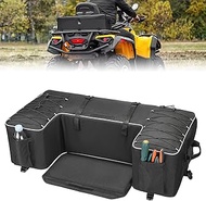 KEMIMOTO Upgrade ATV Storage Bag Rear Seat Gear Bag Four Wheeler Cargo Bag Thickened Cushion Back Se