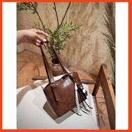 Women's Thick Leather Shoulder Handbag with Charm Thegioituixachqc A66 [Vip]