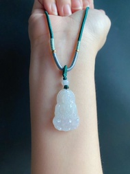 冰種翡翠 觀音 菩薩 天然緬甸玉翡翠 禮物 玉墜 項鍊 保平安 佛像