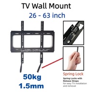26 to 63 Inch 1.5mm Fixed TV Monitor Screen Wall Frame Bracket Holder Mount with Spring Lock 50kg  4
