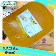 SOFTFIL Selai Nanas Murah 5kg - Selai Buah Ekonomis Selai Martabak Selai Roti Bakar Selai Kiloan Mur