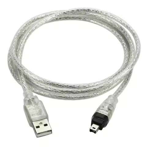 Firewire IEEE 1394 4 Pin Male To USB Male Adapter Cord, 1.5M ILink Cable for SONY DCR-TRV75E DV