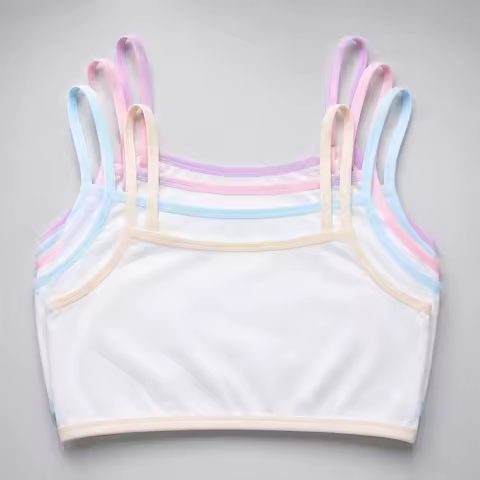 Bra Girl Teen 1pcs Cotton Children Single Layer Bra Kid Thin Vest Girl Sport Brassiere Student Comfo