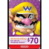 nintendo switch gift card 70usd