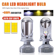 AUTO 2PCS H4 Car Led Headlight Lens Headlight Mini Lens Projector Hi/Lo Beam LED LED Fog Light Bulb 