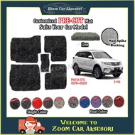 Proton X70 12MM Nail Spike Backing Customized PRE CUT FITTING Car Floor Mat Carpet Car Mat Easy to Clean [5PCS]