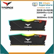 Team&Te/Group%gS-T-Force=wd(Delta}Mx)RGB}fS)DDR4}TE)32GB}ye)(}Ah)16GBx2 ) Dual Kit CL16 3200Mhz / C