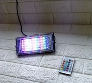 Lampu sorot led 50 watt RGB warna warni lampu tembak led 50w warna warni outdoor waterproof