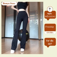 High-waisted flared leggings, women's long umi leggings with waist corset to flatter the figure Bemy