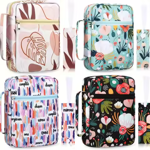 Bible Cover, Bible Cover Women's Bible Bag with Bookmarks Portable Bible Carrying Case for Girls as 
