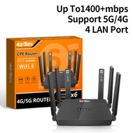 Meexlist WiFi6 Router 4G/5G CPE Router Up to 1400 Mbps Support 32 Users