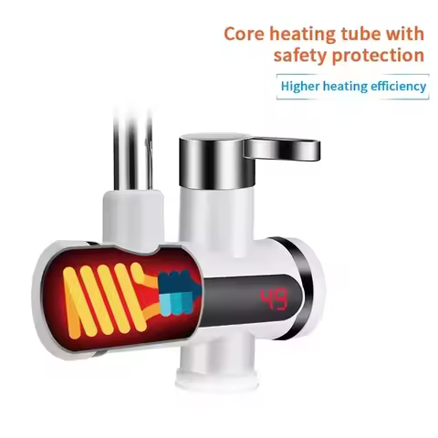 Instant Tankless Electric Hot Water Heater Faucet Kitchen Instant Heating Tap Water Heater with LED 