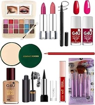 G4U Makeup kit Set With Lipstick, Eyeshadow, Compact, Foundation, Makeup Brushes ETC, Makeup Giftset