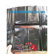 POLIBEG HITAM UV 16 X 16 INCI - polybag fertigasi sayur cili terung bendi timun