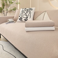 【SALES】 Sofa Covers Teddy Velvet Soft Non-Slip Cushion Seat Cover Modern L Shape Armchair Furniture Protector Four Seasons Universal