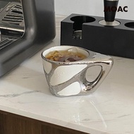 [ Ceramic Coffee Mug Drinking Cup Unique Cappuccino Mug Textured Cup for Milk Mug