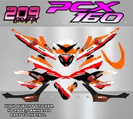 Honda Pcx 160 decals sticker Laminated