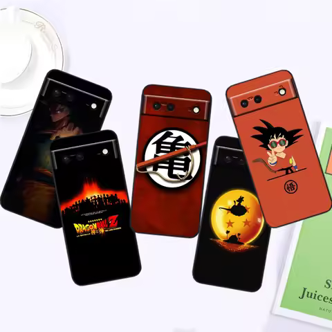 Anime D-Dragon Ball Z Logo Art For Google Pixel 9 8 7A 7 6A 6 5A 5 4 4A XL 5G Black Silicon Shockpro
