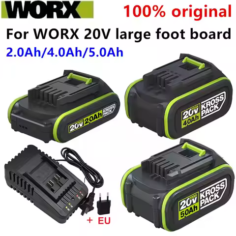 Original 20V 2.0Ah/4.0Ah/5.0Ah Li-ion Battery for 20V WORX WU279.WU182.WU690.WU380S.WU231.WU533.WU53