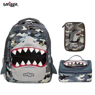 Smiggle School Backpack for Primary Children (Year 1 to 6)- shark Backpack for kis primary children