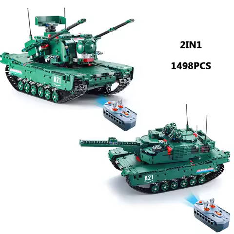 Technical Modern Military 2.4Ghz Remote Control M1a2 Abrams Main Battle Tank Block 2in1 Panther Mode