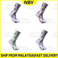 NBV Thunder Bolt Colour Logo Cotton Socks Stokin Unisex Stokin Hipster Logo Kilat Stokin