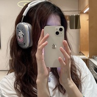 for Airpods Max Earphone Protection Case Cartoon Transparent Cute Noise Reduction Headwear Case Anti scratch Soft Case Airpods Max Earmuff Protective Casing Cover