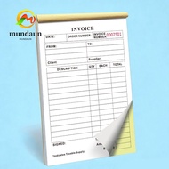 MUNDAUN Invoice Receipt Book, Tear- 2-Part Forms Duplicate Invoice Book, Compact Top-Bound Lightweig