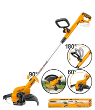 INGCO เครื่องตัดหญ้า เล็มหญ้า ไร้สาย 20V  ชนิดสายเอ็น (มีล้อข้าง) รุ่น CGTLI20328 (เครื่องเปล่าครบชุ