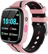 INIUPO Kids Smart Watch Girls Boys - Smart Watch for Kids Watches for Ages 4-12 Years with 14 Puzzle Games Music Video Alarm Calculator Flashlight Children Learning Toys oddler Watch (Pink)
