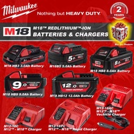 MILWAUKEE M18 Batteries And Chargers For 3.0Ah / 5.0Ah / 8.0Ah / 12.0Ah RED-LITHIUM™-ION Battery