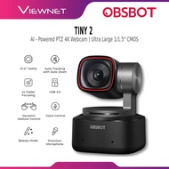 OBSBOT TINY 2 / TINY 2 LITE AI-POWERED PTZ 4K CAMERA WITH BUILT-IN DUAL OMNI-DIRECTIONAL MIC& AI TRA
