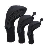 3Pcs Golf Club Head Cover Mesh Golf Club Headcovers with Interchangeable No. Tags 3 4 5 6 7 X for Fa
