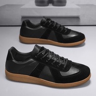 男裝透氣運動鞋 復古德訓板鞋 防滑防水 上班廚房工作鞋- 白色 39