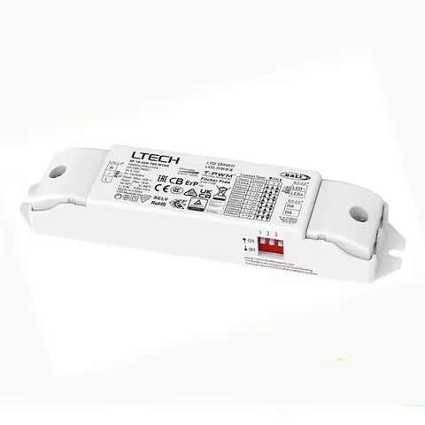 LTECH 10W 12W 100-700mA CC DALI DT6 LED Dimming Driver;100-240V Dali-2 Constant Current Power Transf