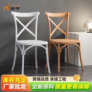 LORA Home JS3 Foshan Plastic Fork Back Chair Chair Banquet Chair Hotel Restaurant Backrest Milk Tea 