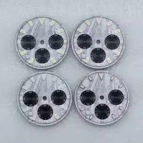 29.5mm Meteorite Texture Watch Dial No logo Matte Man Suitable For Seiko VK63 Daytona Quartz Movemen