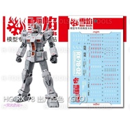 XUEYAN XY - HG-36 - Fluorescent WATER DECAL 1/144 HG GTO RX-78-2 ROLLOUT COLOR (MODEL NOT INCLUDED)