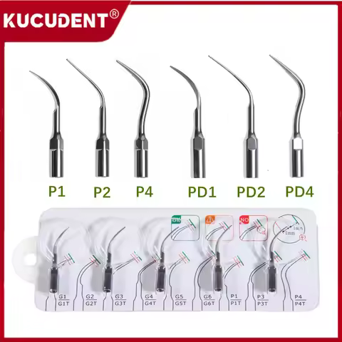 5Pcs/Set Dental Scaler Tip Fit EMS/WOODPECKER/SATELEC/DTE/NSK Ultrasonic Scaler Handpiece Endodontic