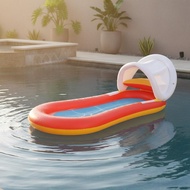 Comfortable Headrest Inflatable Pool Pool Lounger Portable Inflatable Water Pool Lounger Fast Inflat