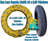 Ban Luar Sepeda Listrik Tubeless Swallow 14 x 2.50 / 2.50 - 10 SC-114 Tubeless New Product Good Qual