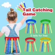 Children's tail-grabbing toys/outdoor fun games/toy belt group games/tail-pull parent-child team gam